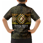 Aotearoa Atua Mahuika Personalised Kid Hawaiian Shirt Maori Goddess Of Fire Taniko Motifs