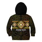 Aotearoa Atua Mahuika Personalised Kid Hoodie Maori Goddess Of Fire Taniko Motifs