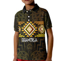 Aotearoa Atua Mahuika Personalised Kid Polo Shirt Maori Goddess Of Fire Taniko Motifs