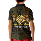 Aotearoa Atua Mahuika Personalised Kid Polo Shirt Maori Goddess Of Fire Taniko Motifs