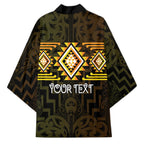Aotearoa Atua Mahuika Personalised Kimono Maori Goddess Of Fire Taniko Motifs