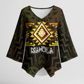 Aotearoa Atua Mahuika Personalised Kimono Sleeve Blouse Maori Goddess Of Fire Taniko Motifs
