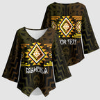Aotearoa Atua Mahuika Personalised Kimono Sleeve Blouse Maori Goddess Of Fire Taniko Motifs