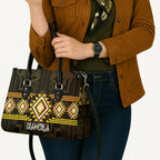 Aotearoa Atua Mahuika Leather Bag Maori Goddess Of Fire Taniko Motifs