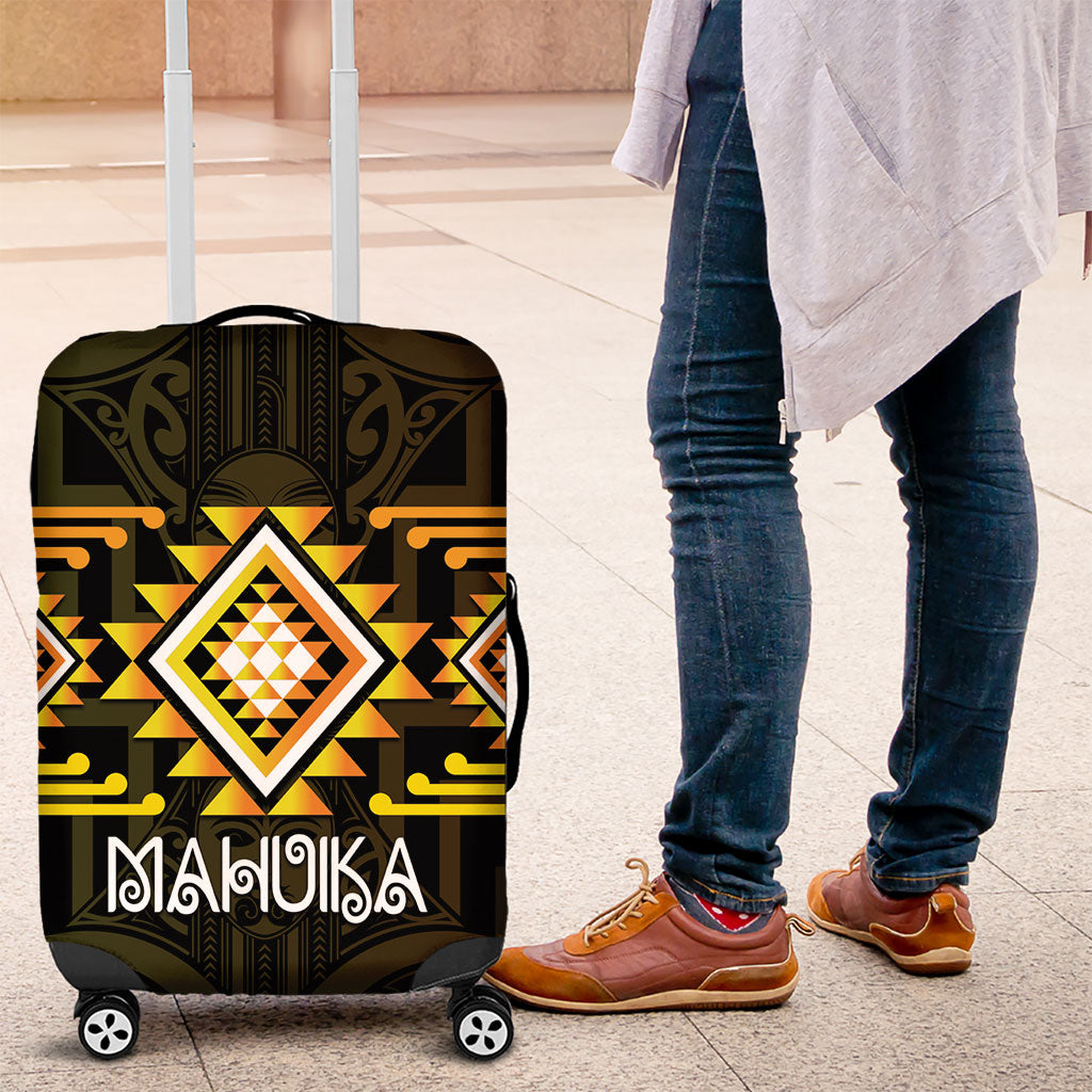 Aotearoa Atua Mahuika Luggage Cover Maori Goddess Of Fire Taniko Motifs