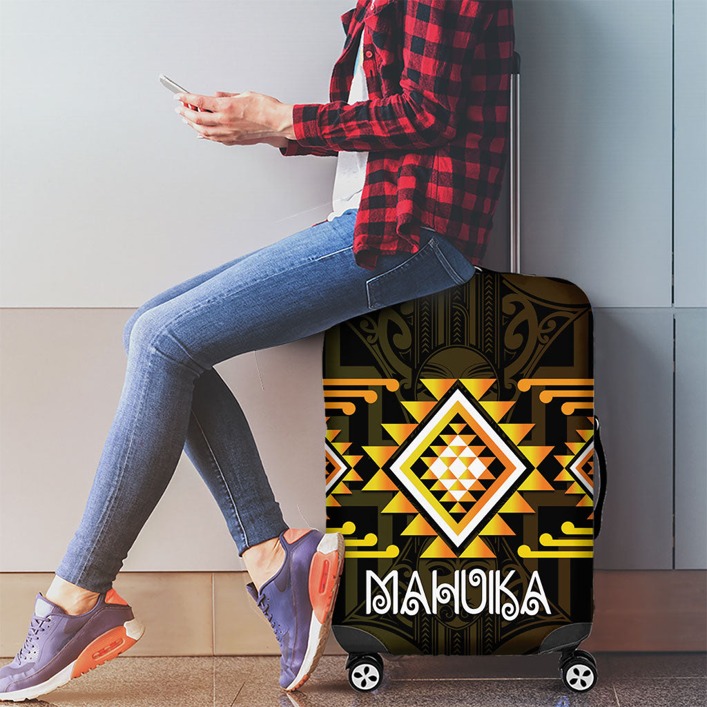 Aotearoa Atua Mahuika Luggage Cover Maori Goddess Of Fire Taniko Motifs