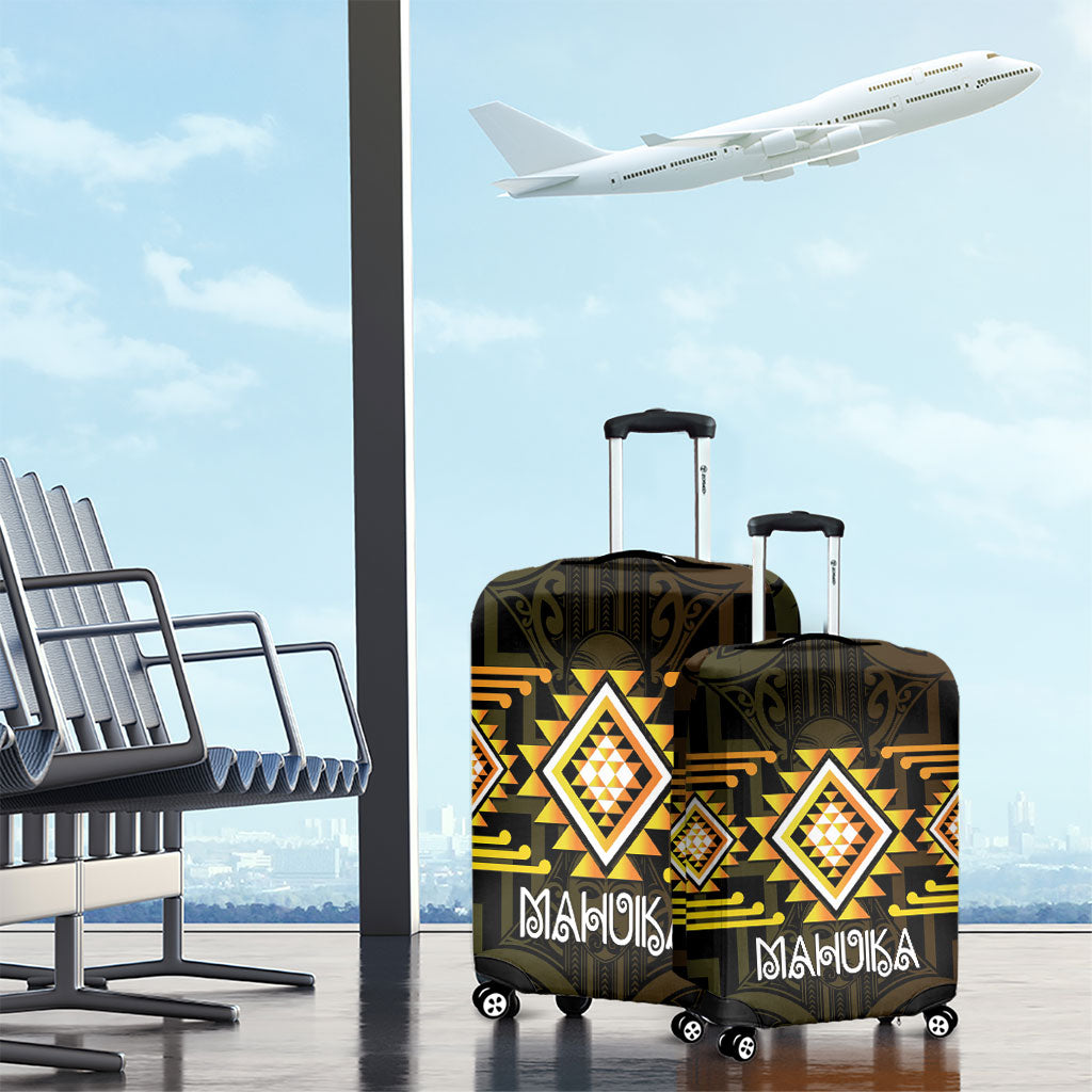 Aotearoa Atua Mahuika Luggage Cover Maori Goddess Of Fire Taniko Motifs