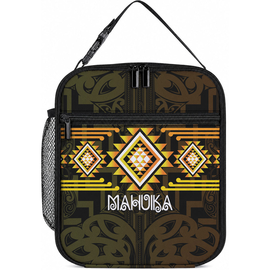Aotearoa Atua Mahuika Lunch Bag Maori Goddess Of Fire Taniko Motifs