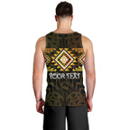 Aotearoa Atua Mahuika Personalised Men Tank Top Maori Goddess Of Fire Taniko Motifs