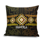 Aotearoa Atua Mahuika Pillow Cover Maori Goddess Of Fire Taniko Motifs