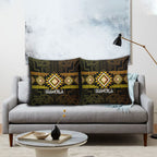 Aotearoa Atua Mahuika Pillow Cover Maori Goddess Of Fire Taniko Motifs