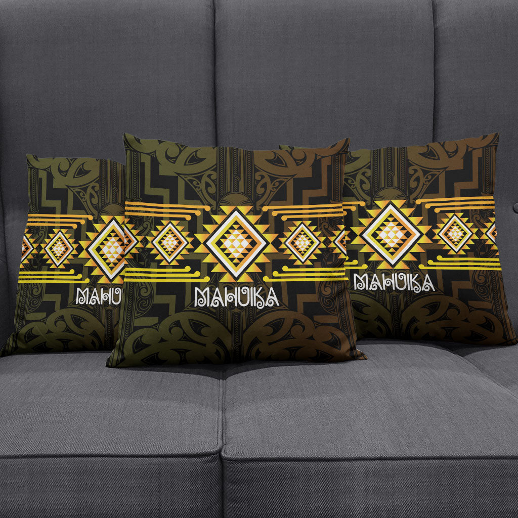 Aotearoa Atua Mahuika Pillow Cover Maori Goddess Of Fire Taniko Motifs