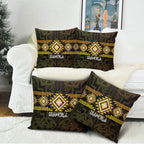 Aotearoa Atua Mahuika Pillow Cover Maori Goddess Of Fire Taniko Motifs