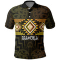Aotearoa Atua Mahuika Personalised Polo Shirt Maori Goddess Of Fire Taniko Motifs