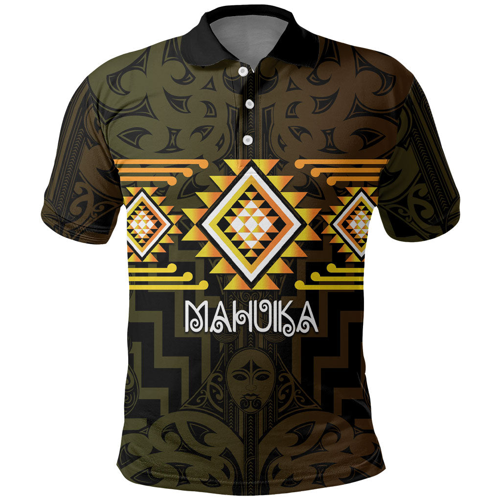Aotearoa Atua Mahuika Personalised Polo Shirt Maori Goddess Of Fire Taniko Motifs
