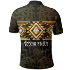 Aotearoa Atua Mahuika Personalised Polo Shirt Maori Goddess Of Fire Taniko Motifs
