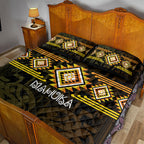 Aotearoa Atua Mahuika Quilt Bed Set Maori Goddess Of Fire Taniko Motifs