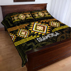 Aotearoa Atua Mahuika Quilt Bed Set Maori Goddess Of Fire Taniko Motifs