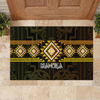 Aotearoa Atua Mahuika Rubber Doormat Maori Goddess Of Fire Taniko Motifs