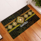 Aotearoa Atua Mahuika Rubber Doormat Maori Goddess Of Fire Taniko Motifs