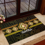 Aotearoa Atua Mahuika Rubber Doormat Maori Goddess Of Fire Taniko Motifs