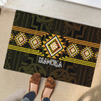 Aotearoa Atua Mahuika Rubber Doormat Maori Goddess Of Fire Taniko Motifs