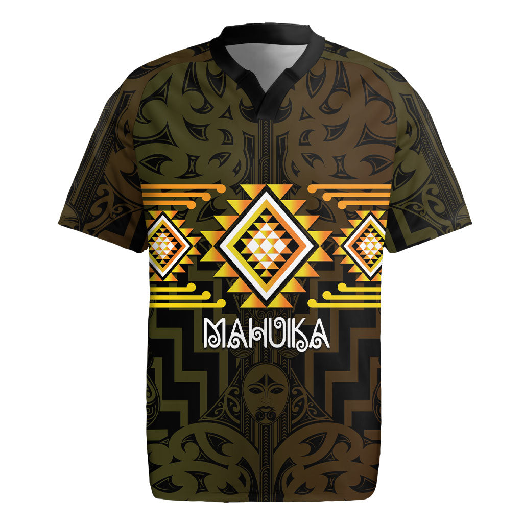 Aotearoa Atua Mahuika Personalised Rugby Jersey Maori Goddess Of Fire Taniko Motifs