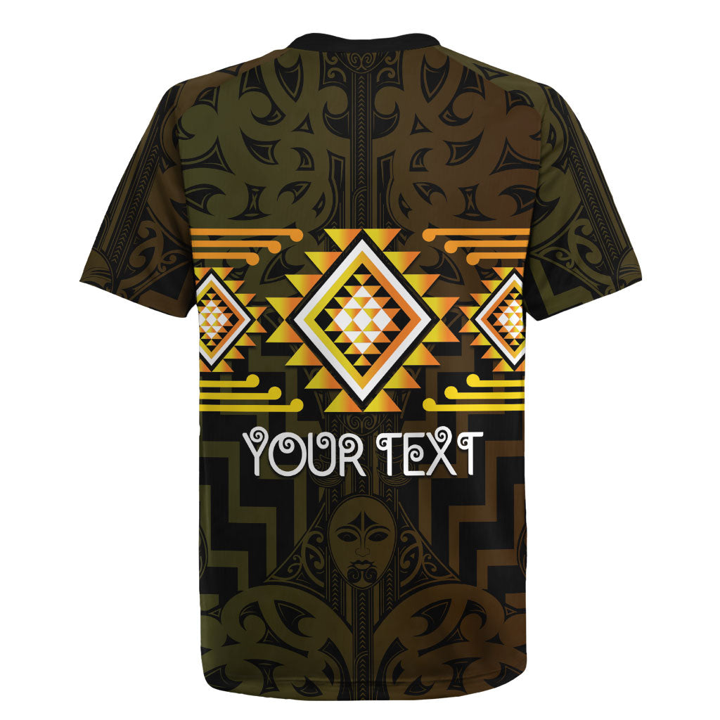 Aotearoa Atua Mahuika Personalised Rugby Jersey Maori Goddess Of Fire Taniko Motifs