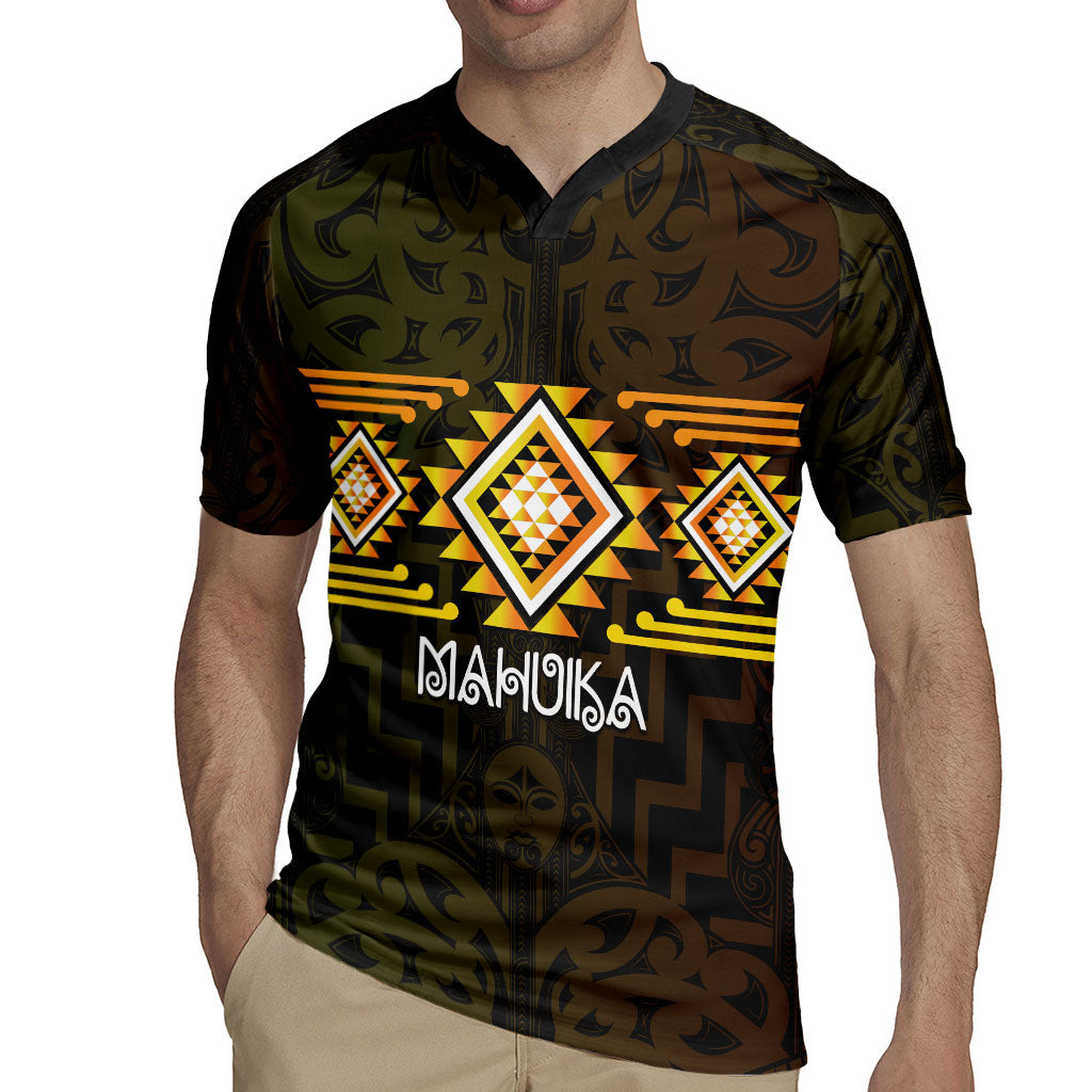 Aotearoa Atua Mahuika Personalised Rugby Jersey Maori Goddess Of Fire Taniko Motifs
