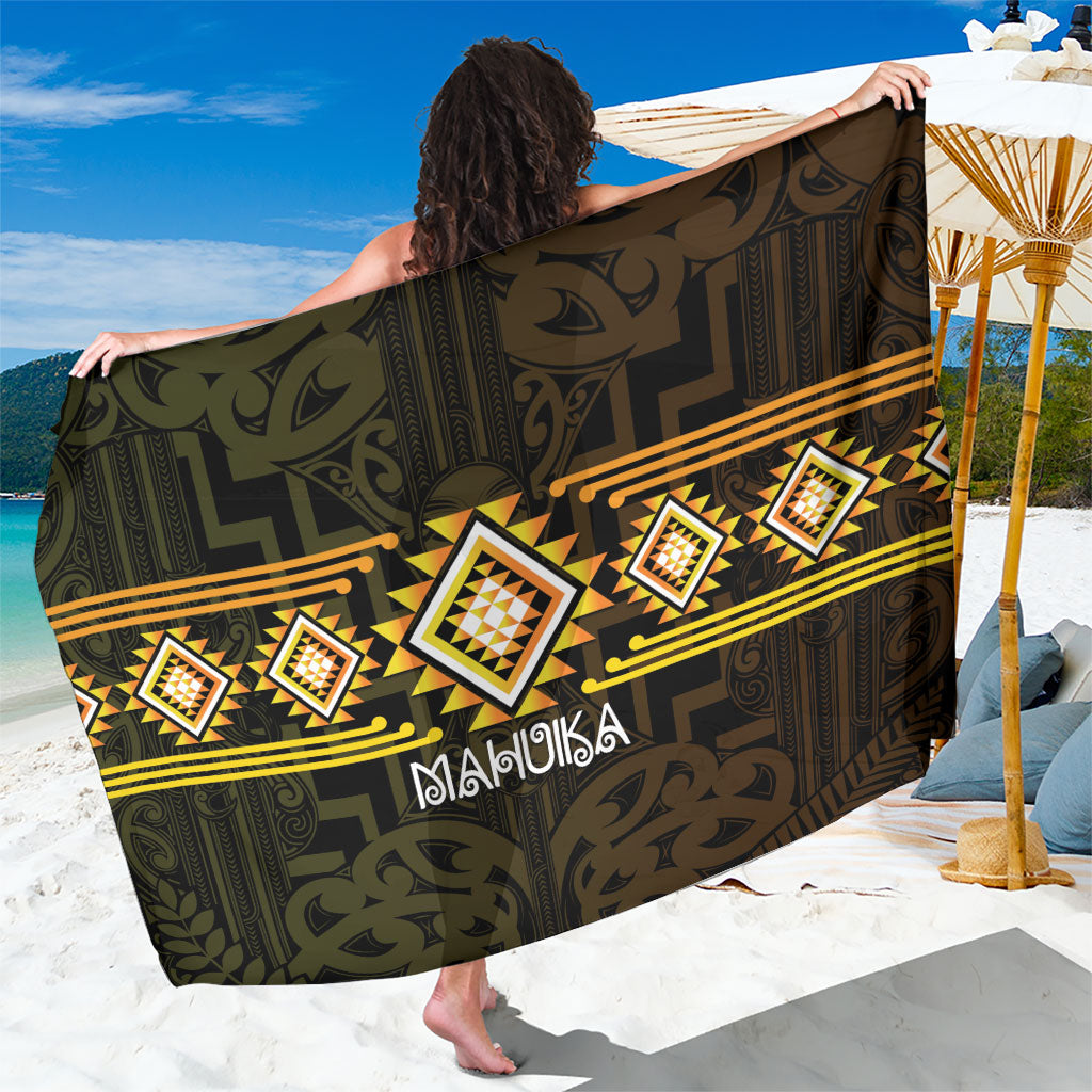 Aotearoa Atua Mahuika Sarong Maori Goddess Of Fire Taniko Motifs