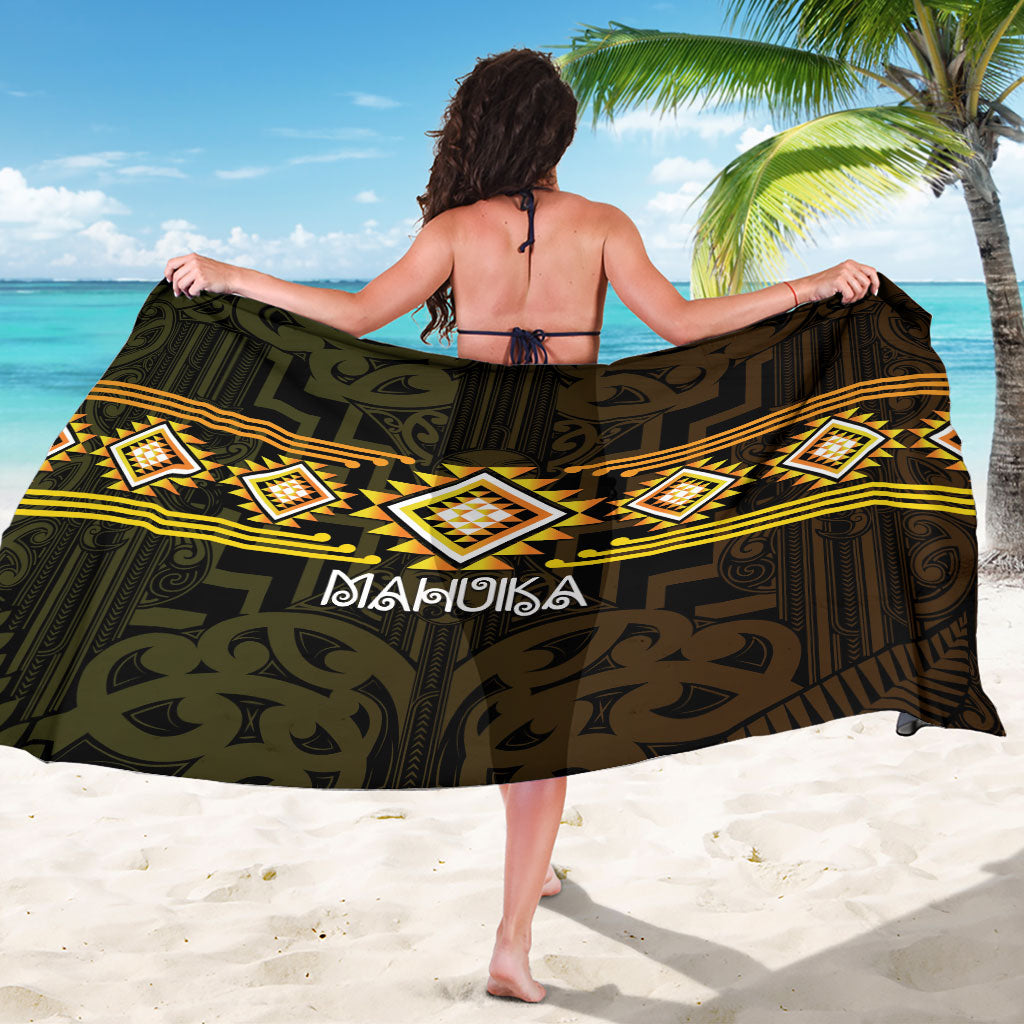 Aotearoa Atua Mahuika Sarong Maori Goddess Of Fire Taniko Motifs