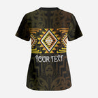Aotearoa Atua Mahuika Personalised Scrub Top Maori Goddess Of Fire Taniko Motifs