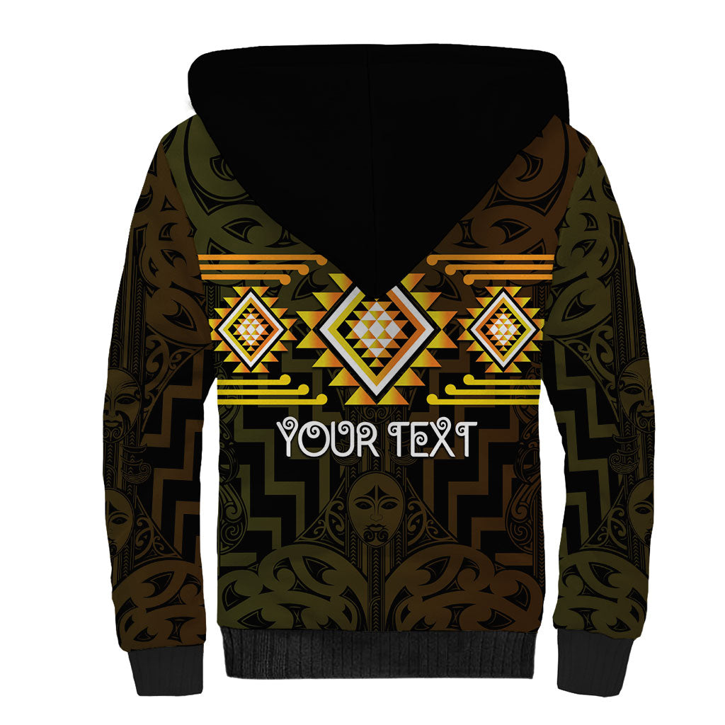 Aotearoa Atua Mahuika Personalised Sherpa Hoodie Maori Goddess Of Fire Taniko Motifs