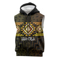 Aotearoa Atua Mahuika Personalised Sleeveless Zip Hoodie Maori Goddess Of Fire Taniko Motifs