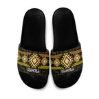 Aotearoa Atua Mahuika Slide Sandals Maori Goddess Of Fire Taniko Motifs