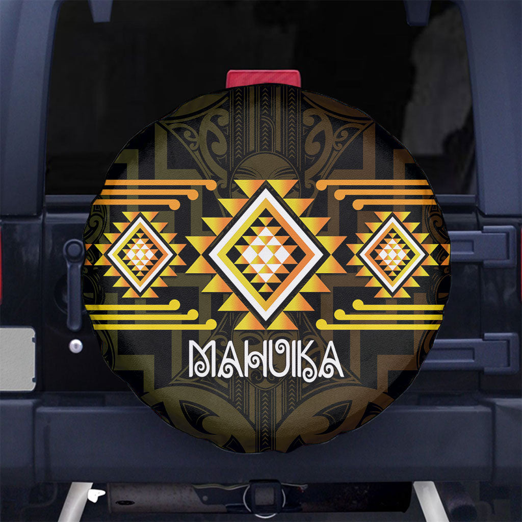 Aotearoa Atua Mahuika Spare Tire Cover Maori Goddess Of Fire Taniko Motifs