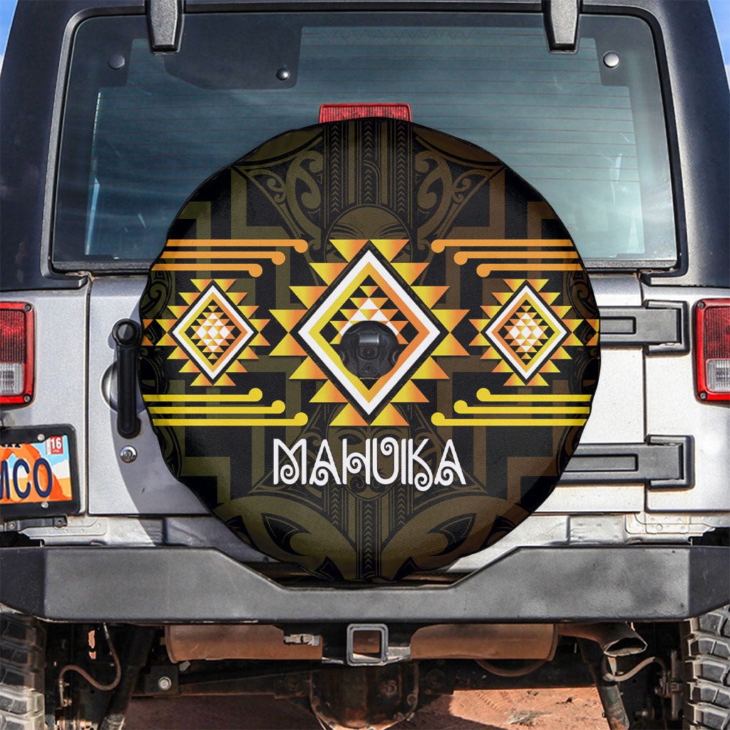 Aotearoa Atua Mahuika Spare Tire Cover Maori Goddess Of Fire Taniko Motifs