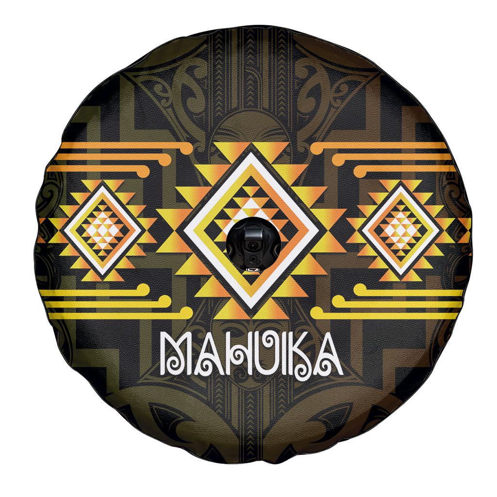 Aotearoa Atua Mahuika Spare Tire Cover Maori Goddess Of Fire Taniko Motifs
