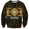 Aotearoa Atua Mahuika Personalised Sweatshirt Maori Goddess Of Fire Taniko Motifs