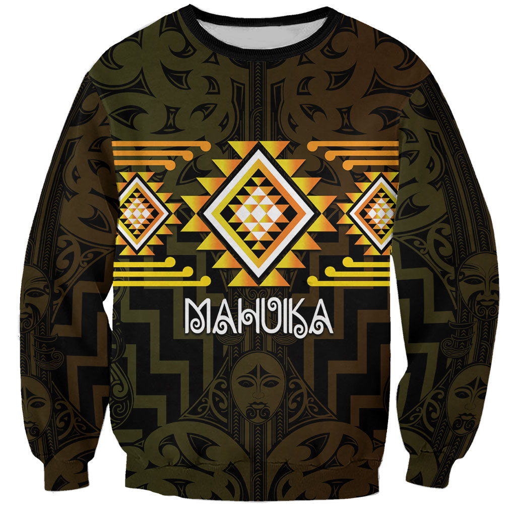 Aotearoa Atua Mahuika Personalised Sweatshirt Maori Goddess Of Fire Taniko Motifs