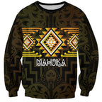 Aotearoa Atua Mahuika Personalised Sweatshirt Maori Goddess Of Fire Taniko Motifs