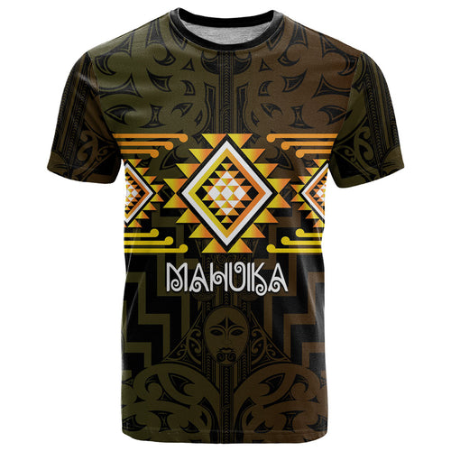 Aotearoa Atua Mahuika Personalised T Shirt Maori Goddess Of Fire Taniko Motifs
