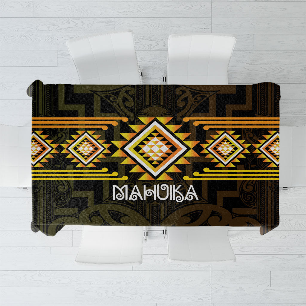 Aotearoa Atua Mahuika Tablecloth Maori Goddess Of Fire Taniko Motifs