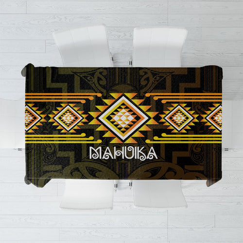 Aotearoa Atua Mahuika Tablecloth Maori Goddess Of Fire Taniko Motifs