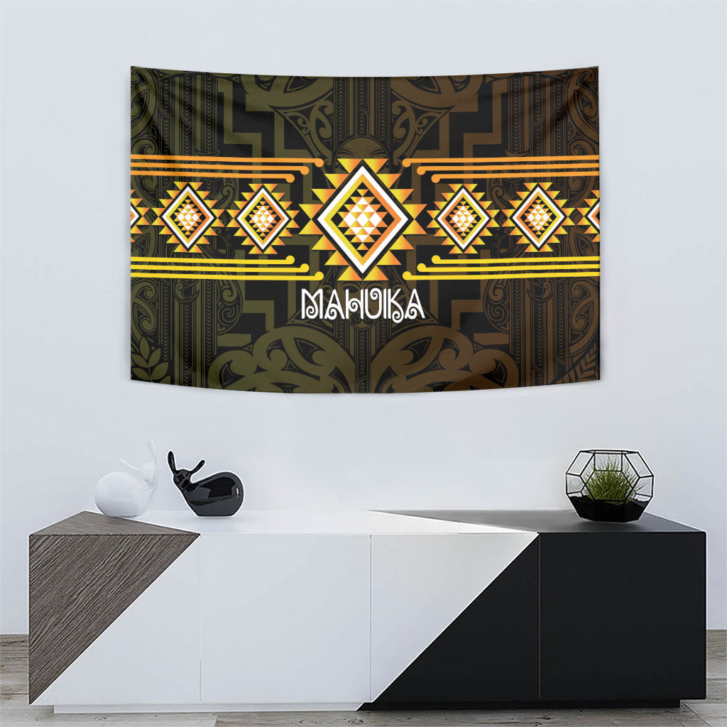 Aotearoa Atua Mahuika Tapestry Maori Goddess Of Fire Taniko Motifs