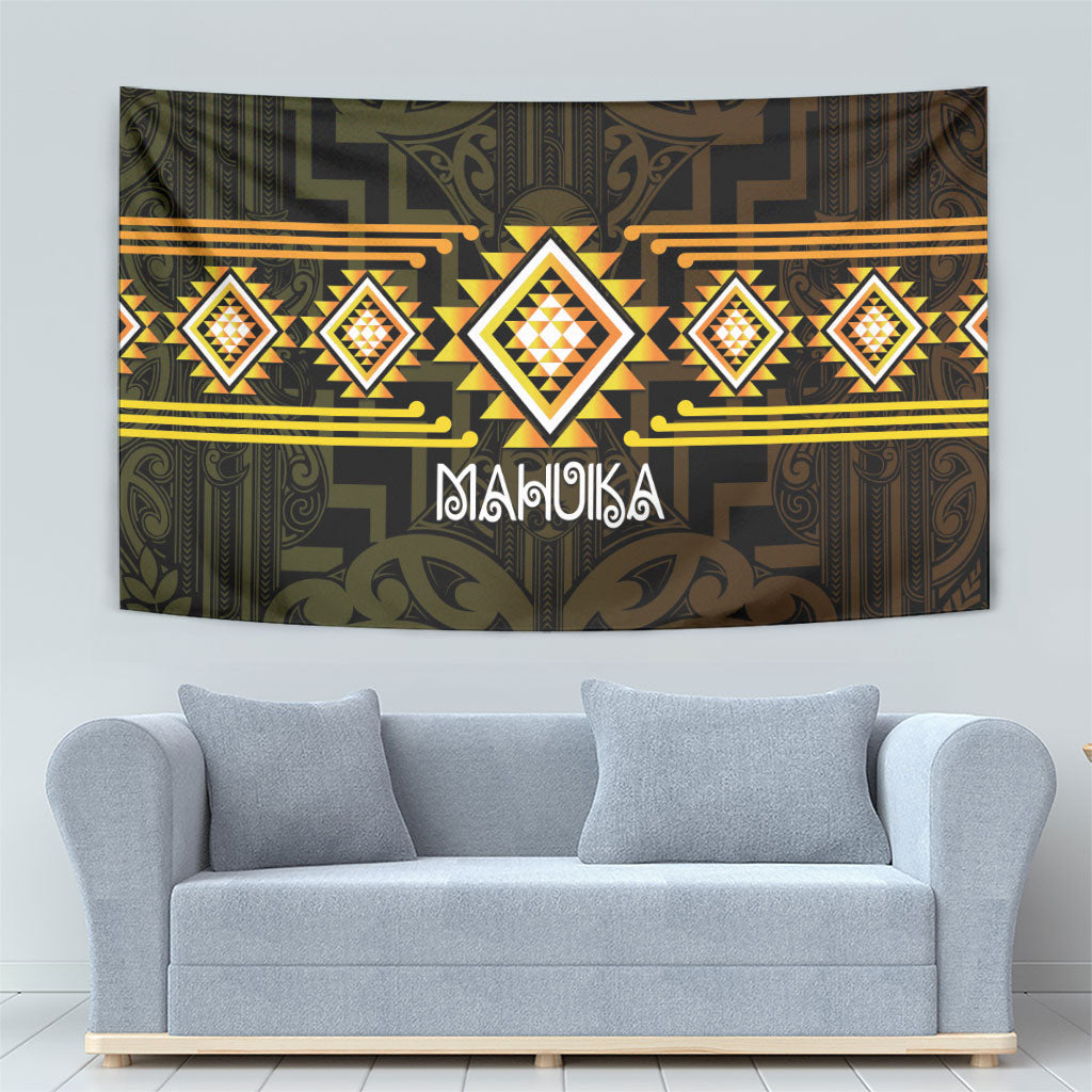 Aotearoa Atua Mahuika Tapestry Maori Goddess Of Fire Taniko Motifs