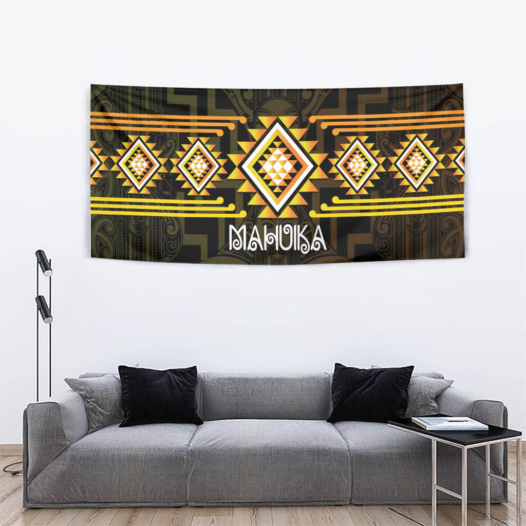 Aotearoa Atua Mahuika Tapestry Maori Goddess Of Fire Taniko Motifs