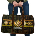 Aotearoa Atua Mahuika Travel Bag Maori Goddess Of Fire Taniko Motifs