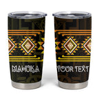 Aotearoa Atua Mahuika Personalised Tumbler Cup Maori Goddess Of Fire Taniko Motifs