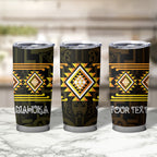 Aotearoa Atua Mahuika Personalised Tumbler Cup Maori Goddess Of Fire Taniko Motifs